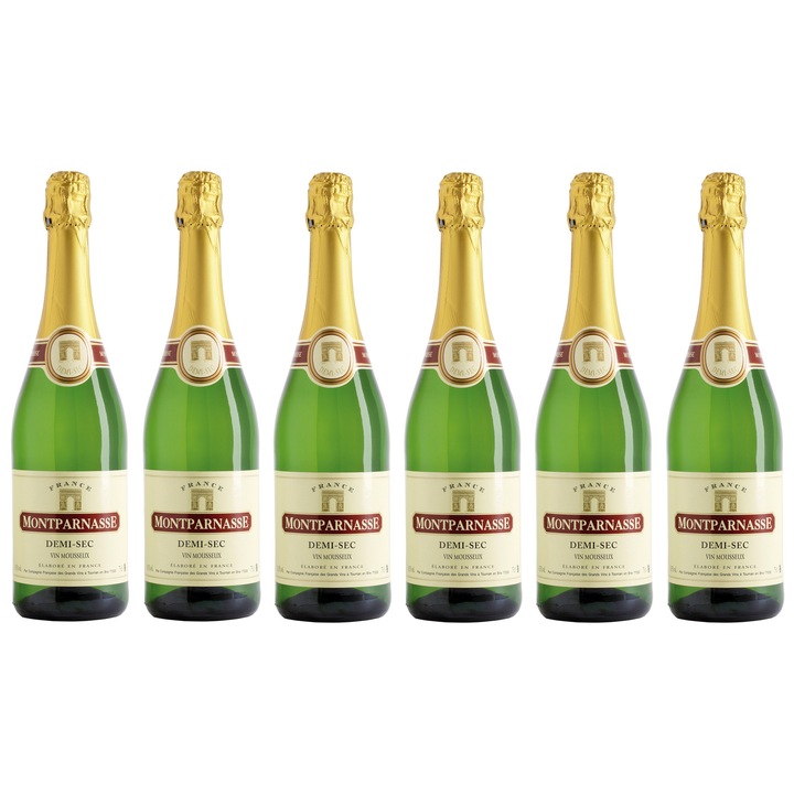 Vin spumant Montparnasse Demisec, 0.75l, 6 sticle
