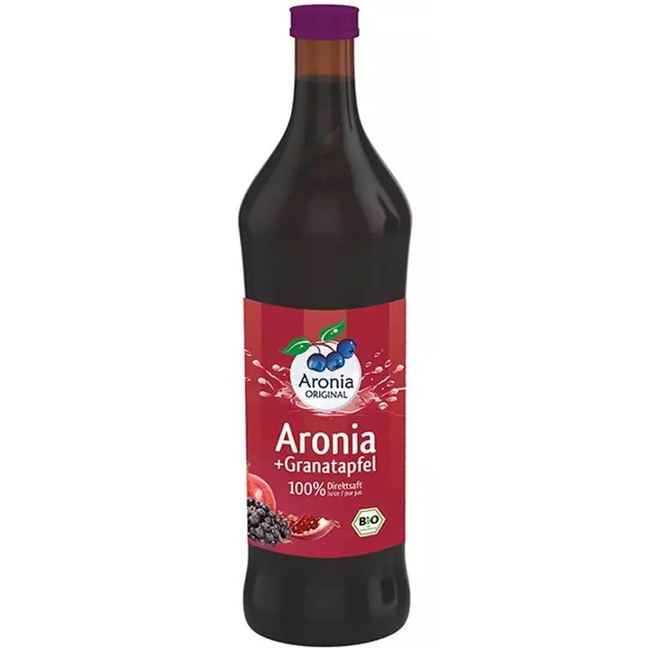 Suc bio pur de aronia cu rodie 700ml Aronia Original