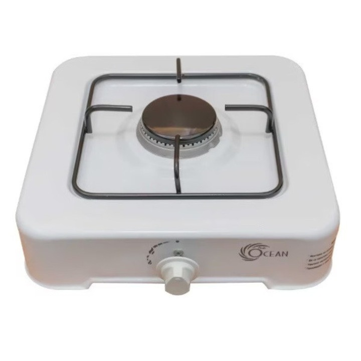 Aragaz emailat, cu 1 arzator, GPL butelie, 1.9kw, furtun+reductor, acasa si in excursie, Alb