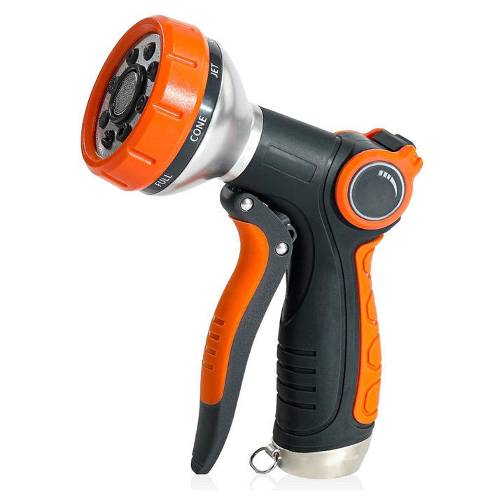 Дюза за градински маркуч, SWJOYOL, 8 режима на пръскане, черна, 21x6.5x11.5 см