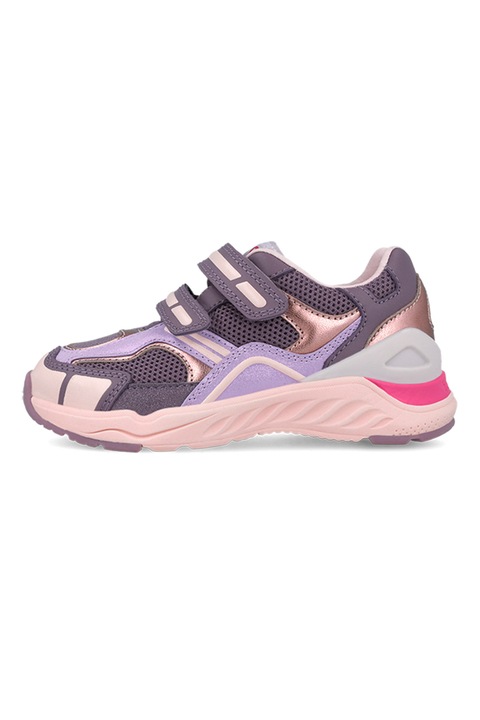 Biomecanics, Спортни обувки с велкро и мрежа, Лилав/Бледовиолетов/Розово златисто, 24 EU