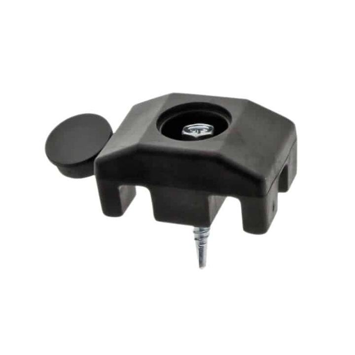 Set 20 bucati clema din plastic pentru prindere panouri bordurate gard 40x30mm, surub 5.5x32mm, negru / 174.48.9005