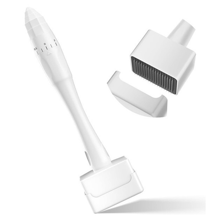 Derma Stamp 140A, 140 ace, lungime ajustabila 0-3.0mm, pentru imbunatatirea pielii, alb