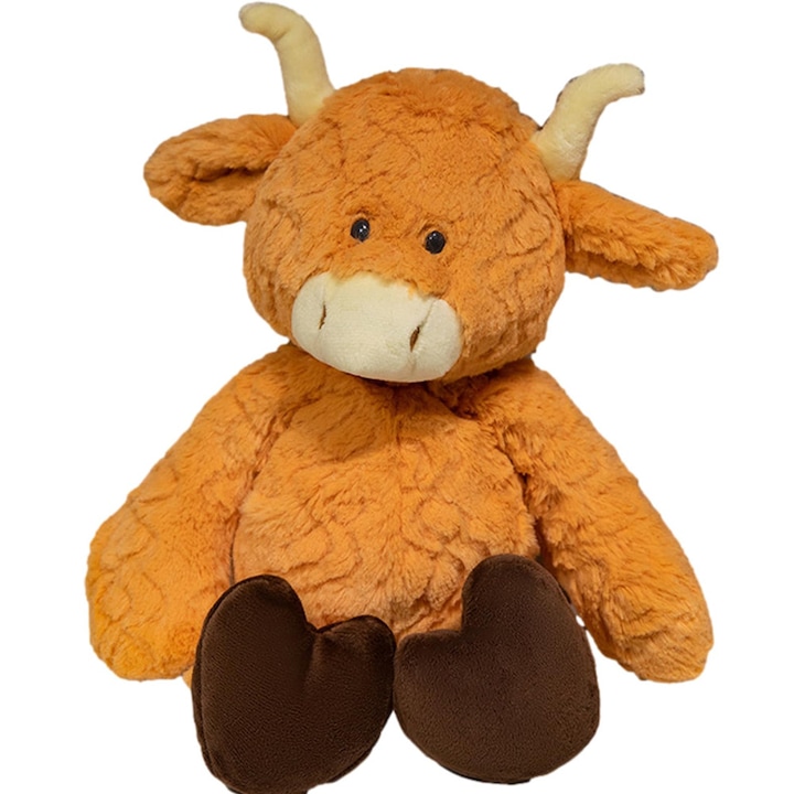 Плюшена играчка SWJOYOL крава оранжева 32см за момчета
