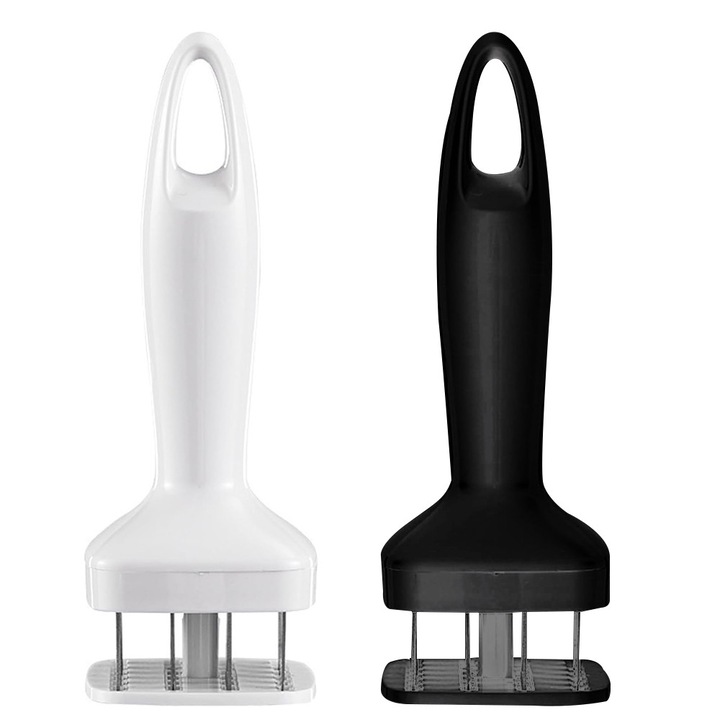 Cleste bucatarie, SWJOYOL, set 2 piese, 24 ace din otel inoxidabil, negru/alb