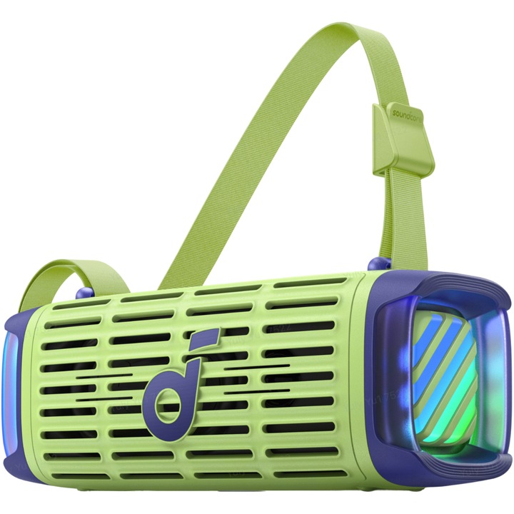 Преносима тонколона Anker Soundcore Boom 3i, 50W, Bluetooth, TWS, Ultra Deep Bass Sound, IP68, Автономност 16 часа, Зелен