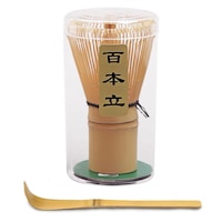 Set accesorii ceai, ustensila Matcha din bambus natural, 23x10.4cm, include tel si lingura