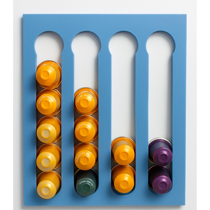 Suport 20 capsule Nespresso cu magneti pentru frigider sau banda dubla adeziva(capsule aparat tip Inissia)