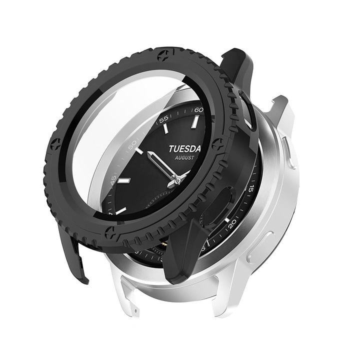 Husa smartwatch Defense360 Pro + Screen Protector Xiaomi Watch S3 Negru