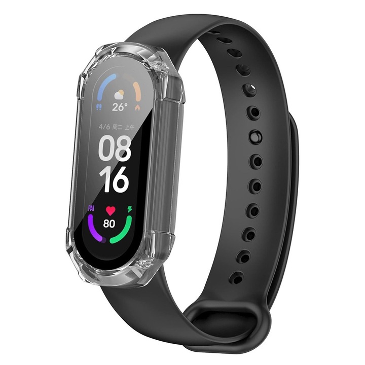 Husă smartwatch Techsuit, Bumper, transparent, pentru Xiaomi Smart Band 7 / 7 NFC, cu protecție ecran