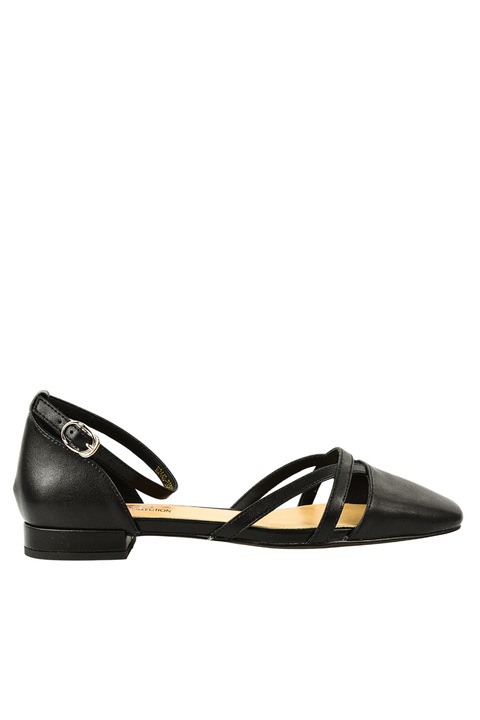 Pantofi vara, dama, PASS COLLECTION, 8VH2443-X8813 negru, piele naturala, Negru