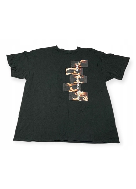 Férfi kerek nyakú póló SPENCER'S HER fekete pamutból, XL INTL