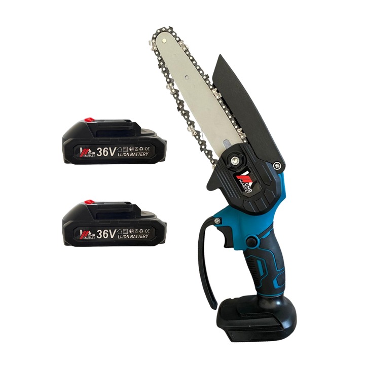 Мини електрически трион 36V, 2 батерии, 2 вериги, куфар