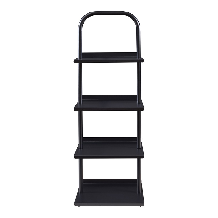 Suport pantofi, en.casa, Poytya, 96 x 34 x 32 cm, otel, negru