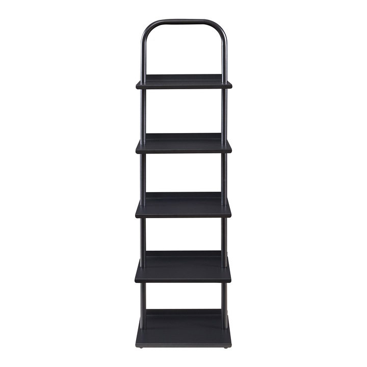 Suport pantofi, en.casa, Poytya, 119 x 34 x 32 cm, otel, negru