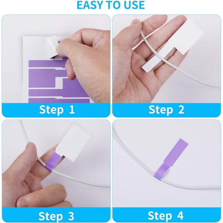 Cabluri Plastic Colorate Set 300 etichete pentru cabluri, Etichete colorate cu cablu impermeabil ...