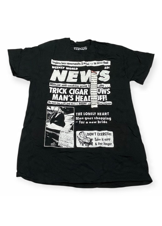 Ferfi polo SPENCER'S WEEKLY WORLD NEWS fekete pamutbol, Fekete