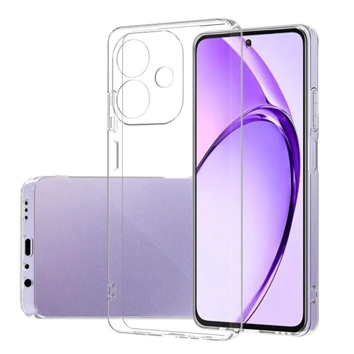 Husa Soft Silicone, G-Tech, Compatibil cu Realme C61, din silicon flexibil si subtire, Transparenta