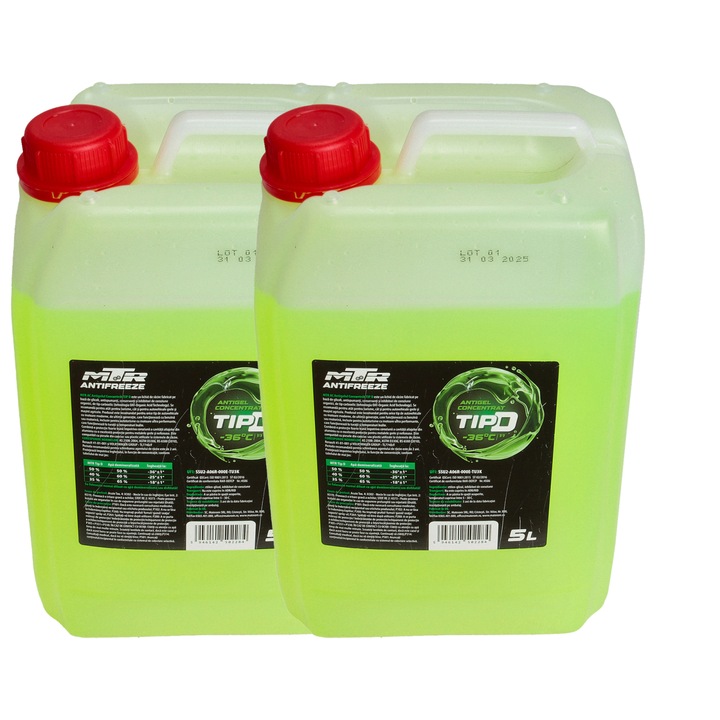 Pachet 10 litri antigel concentrat MTR Tip D galben