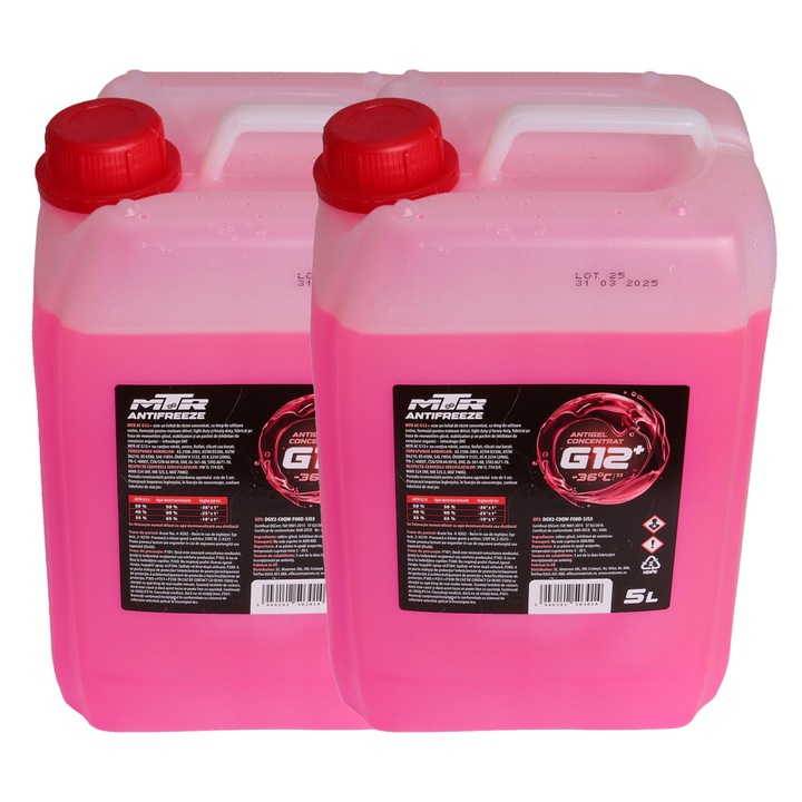 Pachet 10 litri antigel concentrat MTR G12+ rosu