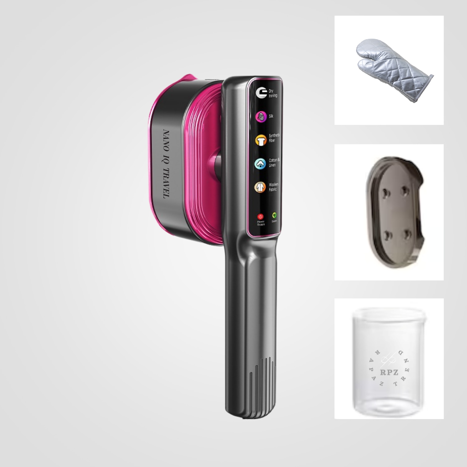 Fier de calcat portabil cu abur NANO IQ TRAVEL, calcare : umed si uscat ...