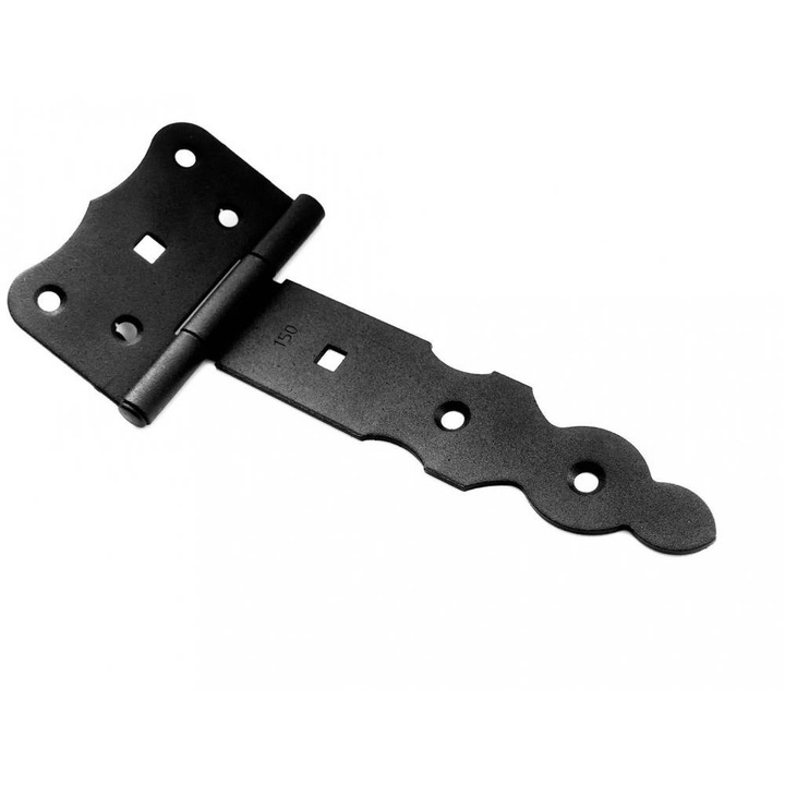 Balama constructiva, Metal, Rezistenta La Coroziune, Capacitate Maxima: 100 Kg, Unghi De Deschidere: 180 °, Dimensiuni: 155 mm x 40 mm x 85 mm, Negru, 1 Bucata