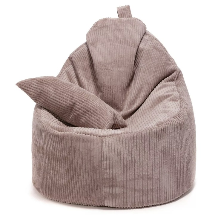 Фотьойл тип пуф Yoko Corduroy SZ61, Подложка за крака, Кадифе, Бежов