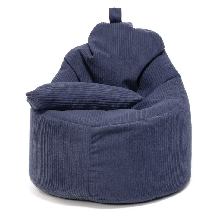 Фотьойл пуф Yoko Corduroy SZ95, Поставка за крака, Кадифе, Тъмносиньо