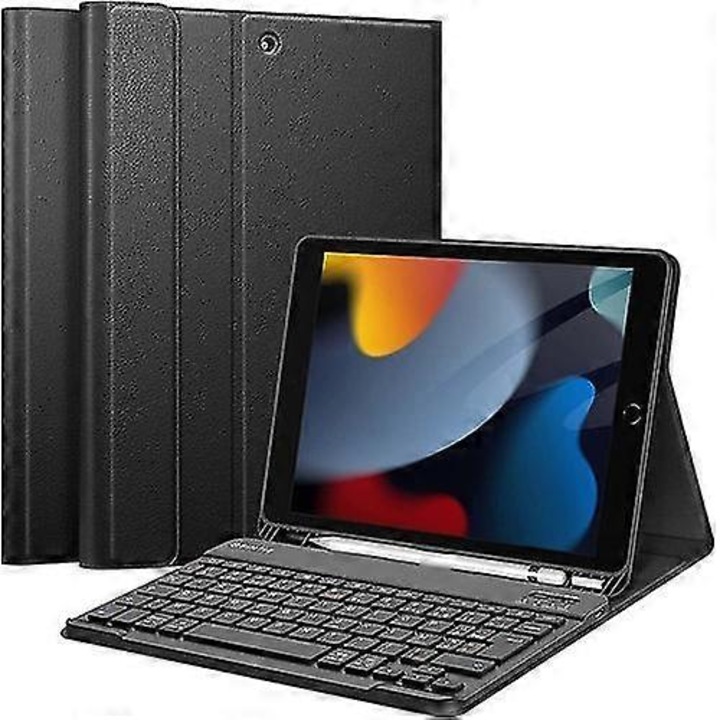 Tastatura wireless pentru iPad 10.2 inch, cu husa din TPU