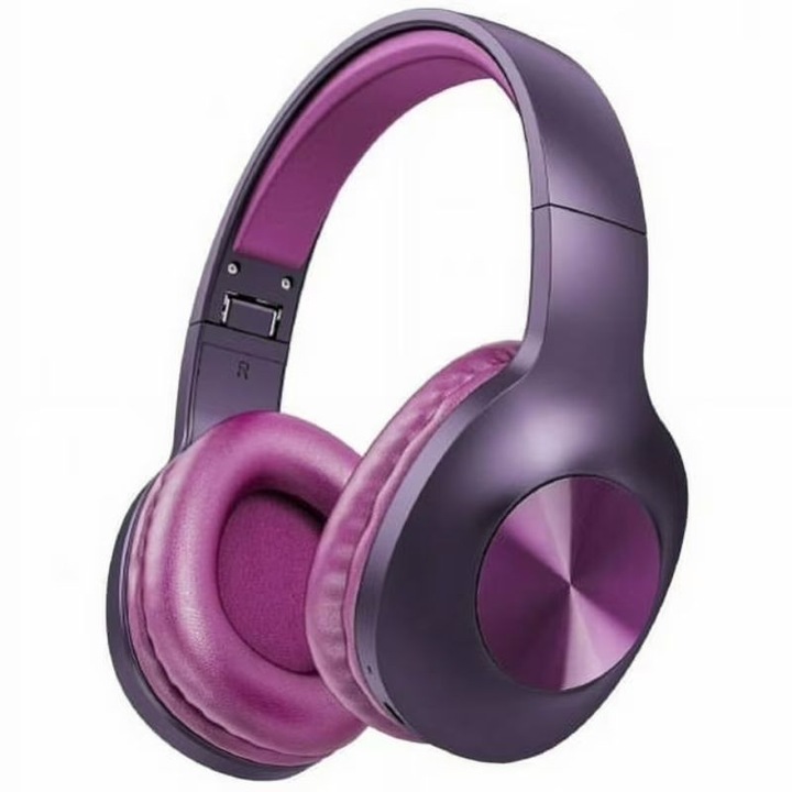 LETSCOM H10 Bluetooth Fejhallgató Over-Ear – Lila, Vezeték Nélküli