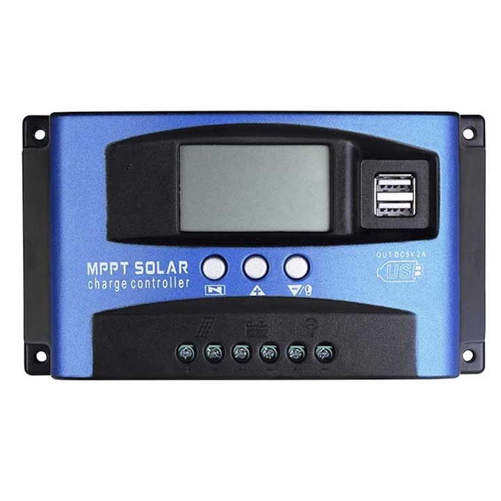 Контролер за соларен панел, 12/24V, 100A, USB