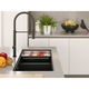 Chiuveta Quadron LOGAN 120 cu 2 cuve 76x45x23.5, sifon Pure Carbon Gold