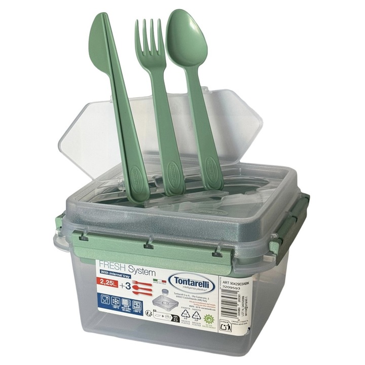 Set Cutie alimentara, Tontarelli, 2,25L, verde