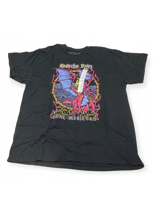 SPENCER'S férfi póló, fekete, 100% pamut, kerek gallér, XL INTL