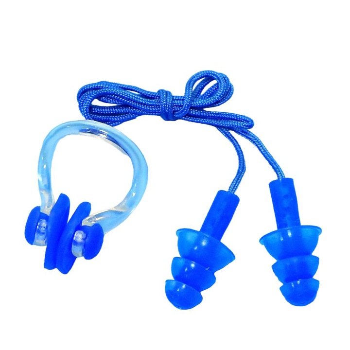 Inset pentru nas si urechi pentru inot cu sirla anti pierdere silicon moale