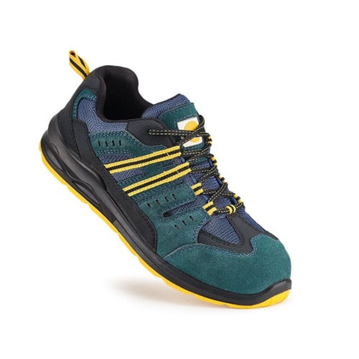 Pantofi de protectie cu bombeu din compozit si lamela, Response S1P SRC, Piele naturala, Verde, 39 EU