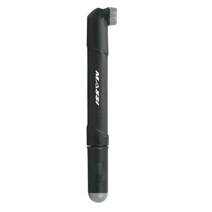 Pompa bicicleta Massi CM 10, manuala, Presta/Schrader, 80 PSI, neagra, 235mm