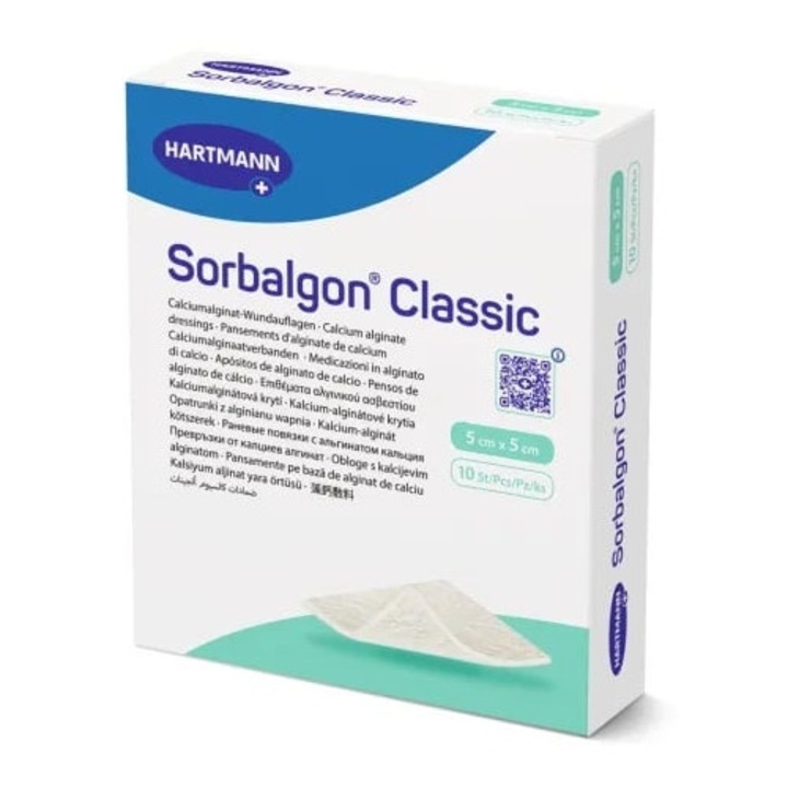 Sorbalgon kötszer 5 x 5 cm, 10 darab, Hartmann