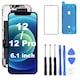Display pentru Apple iPhone 12 / 12pro, Rqiurpn, 6.1 inch cu touchscreen si kit reparatie, High Quality, Ecran Tactil, Negru