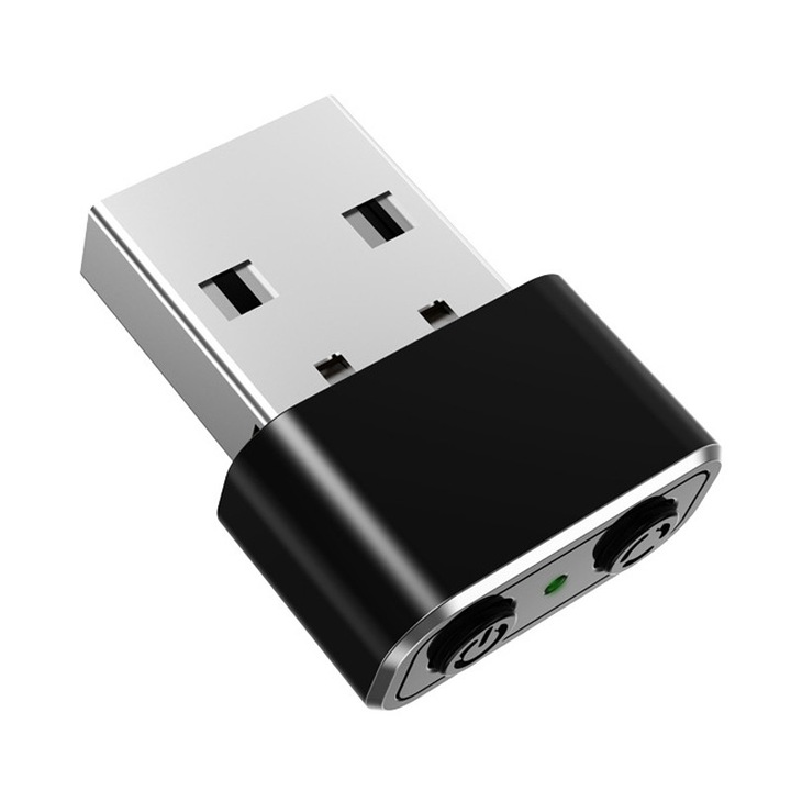 USB mixer egérhez, Rqiurpn, 3 üzemmód, fekete, 2,2x1,6x7cm