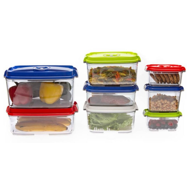 STATUS - Recipiente vidate dreptunghiulare TRITAN (500ml, 800ml, 1.4L, 2L, 3L, 4.5L)