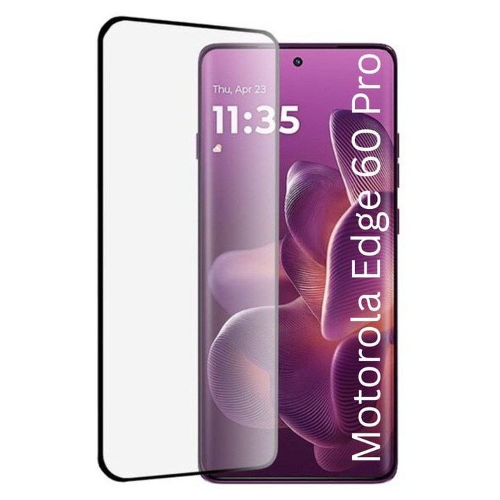 Folie pentru Motorola Edge 60 Pro, SKYDDAR INNOVATION, Sticla Securizata, Ultra HD, Protectie 111D, Montare Simpla, set cu sticker, Transparent