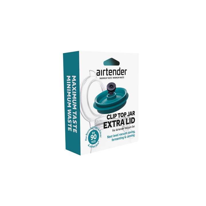 Capace Airtender pentru borcane cu clip, set 1 buc, Nanostopper