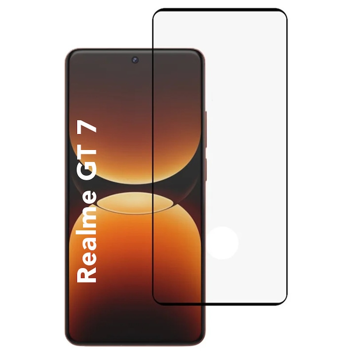 Folie pentru Realme GT 7, SKYDDAR INNOVATION, Sticla Securizata, Ultra HD, Protectie 111D, Montare Simpla, set cu sticker, Transparent