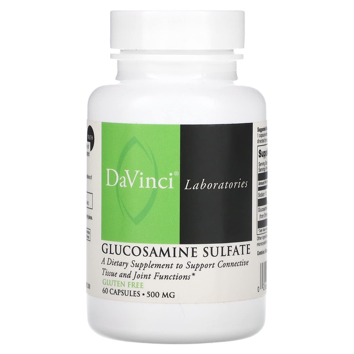 Sulfat de Glucozamină, DaVinci Laboratories, 500 mg, 60 capsule, fără gluten