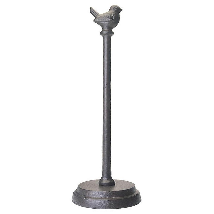 Papírtörlő tartó, öntöttvas, fekete, 33x12x12cm