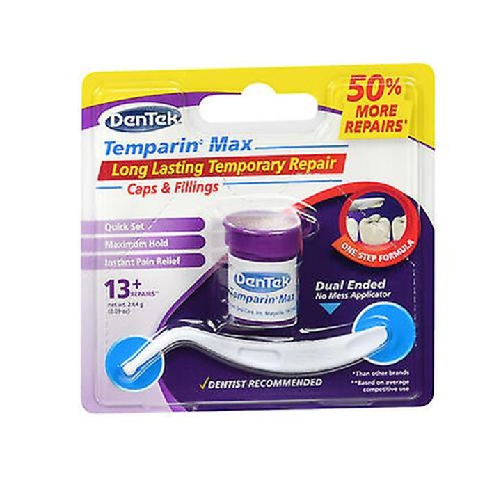 Dentek Temparin Max Reparare Umplutura Pierduta si Capac Liber, 2.64 G, Set
