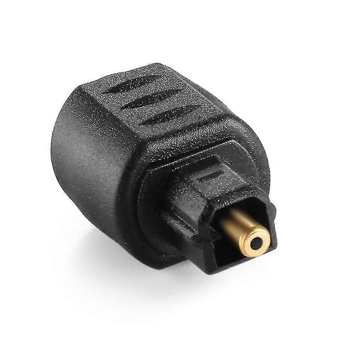 Adaptor audio optic Toslink la mini jack 3.5mm, negru, set 1 buc