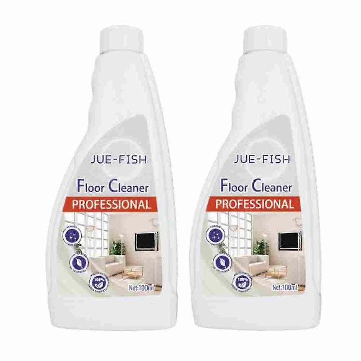 Solutie de curatare pentru podele, jue-fish, 100ml, multifunctionala, cu ulei de arbore de ceai, set 2 bucati