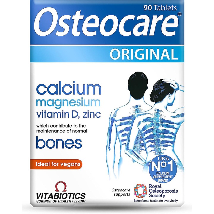 Osteocare Original, 90 tablete, calciu, vitamina D3, zinc, magneziu
